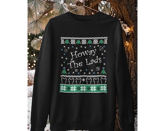 HOWAY THE LADS Christmas Xmas Jumper - Newcastle - Sweatshirt Gift - Unisex