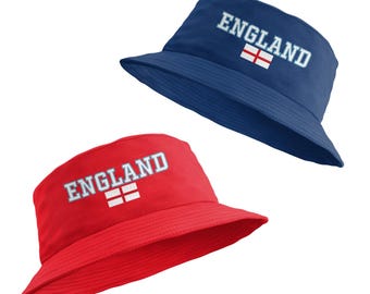 Gorro tipo pescador retro de Inglaterra 98 para niños – Copa Mundial de Fútbol Americano de Bandera de St Georges