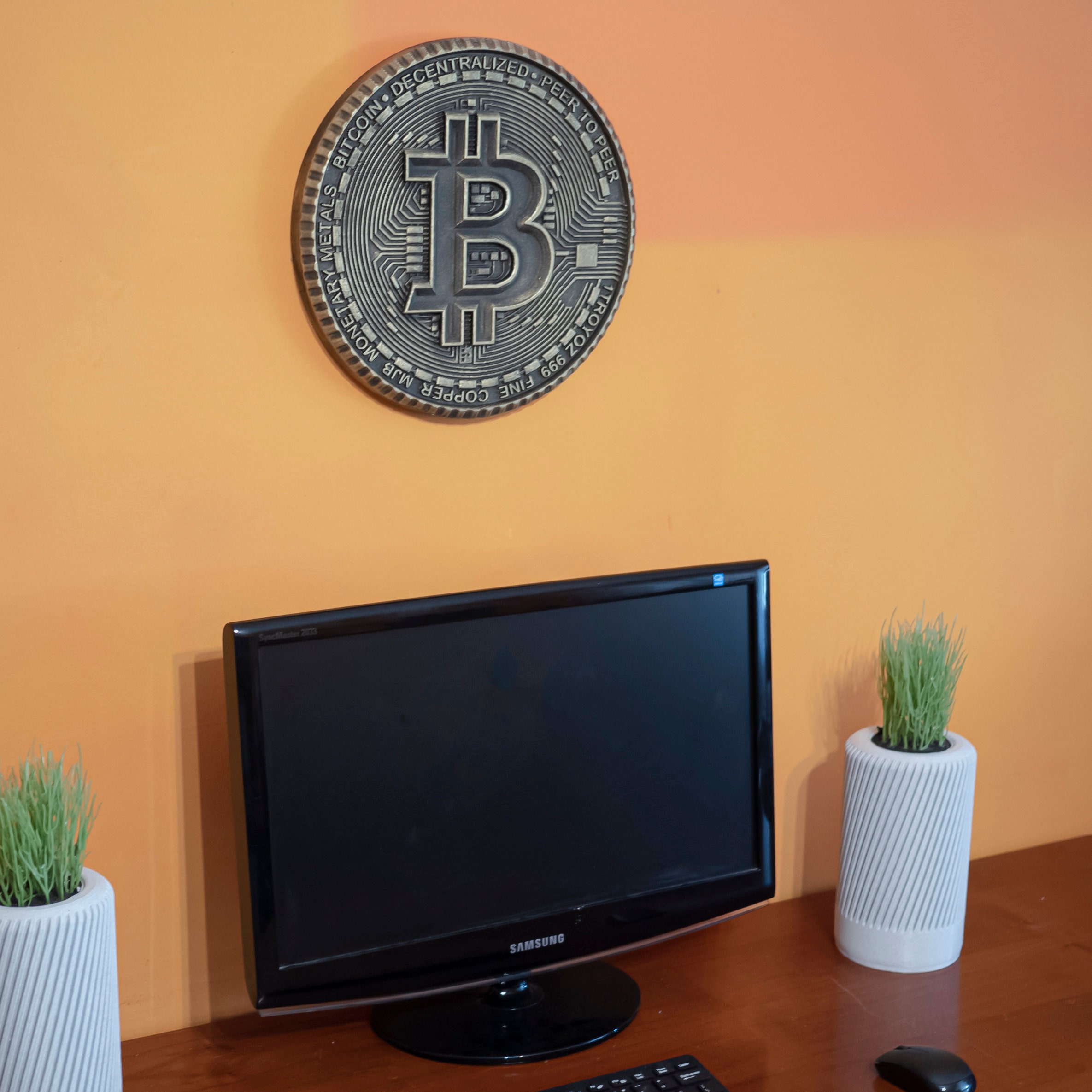 ビットコイン BTC 3D ウォールサイン 8インチ - Etsy 日本