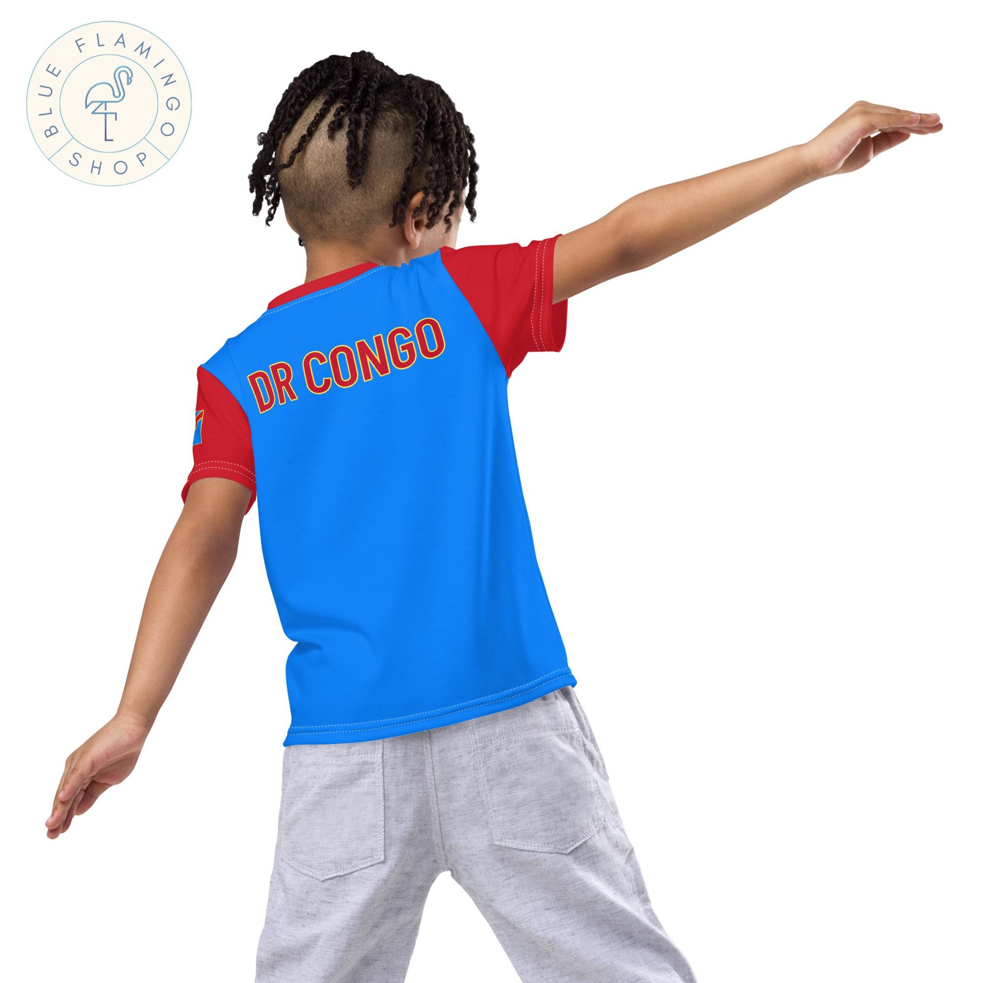 Maillot Umbro Congo RDC Enfant 9-10 Ans – Bleu, Neuf Sans Boîte
