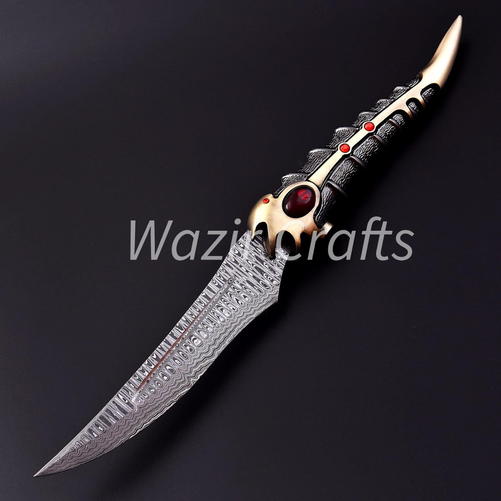 Araya stark Catspaw Dagger Replica– Damascus Steel Arya's Blade, Jon Snow Knife | Valyrian Steel Gift for Him. Anniversary Birthday gift