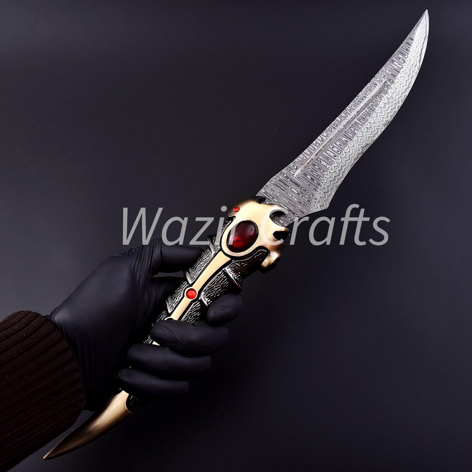Araya stark Catspaw Dagger Replica– Damascus Steel Arya's Blade, Jon Snow Knife | Valyrian Steel Gift for Him. Anniversary Birthday gift