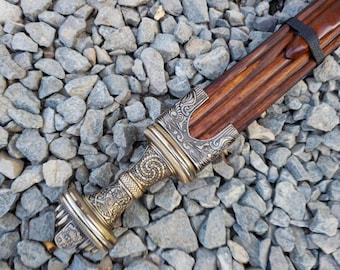 Fattaer Lane Steel Viking Sword with Scabbard – Collectible Medieval Replica, 36” Real LARP  sword.Anniversary Christmas Wedding Gift