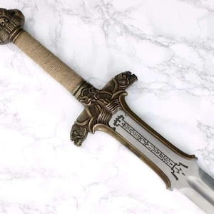 Handgefertigtes Wikingerschwert-Set aus Damaszenerstahl mit Scheide – Sammlerstück, mittelalterliche Replik, 91 cm. Ideales Geschenk für Männer, z. B. zum Jahrestag, zu Weihnachten oder zur Hochzeit. Bild 14