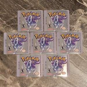 High Quality Foil Replacement Label for Pokemon Crystal