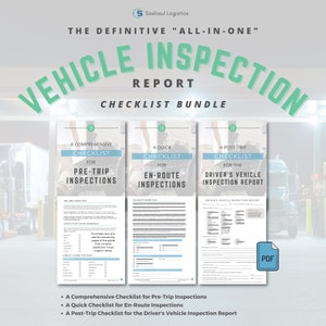 The Definitive &quot;All-in-One&quot; Vehicle Inspection Report Checklist Bundle