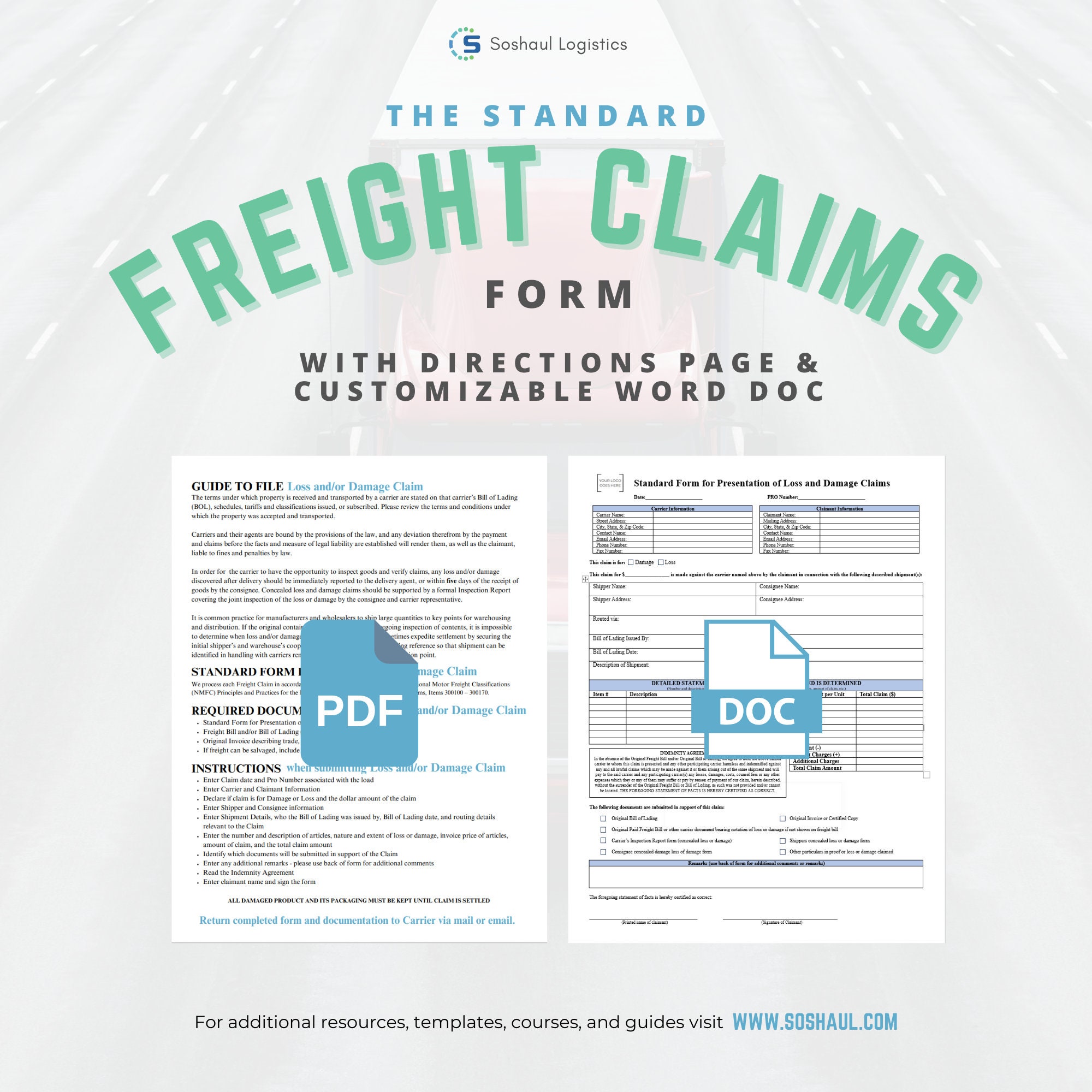 The Standard Freight Claims Form - Etsy