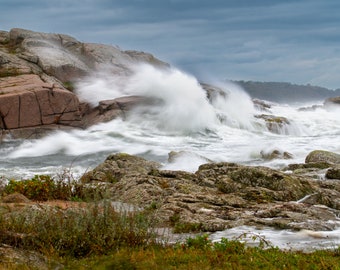 Høl i Listed på en stormvejrsdag