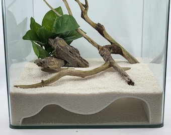 Aquarium Waving Tunnel / Cave for Shrimp, Axolotl, and Fish | 2 Sizes | Unique Hiding Spot and Perfect Aquarium Decoration