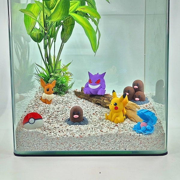 Pokémon d'acquario: un regalo perfetto per i tuoi amici subacquei! Decorazione unica per acquario per gli amanti dei Pokémon/Devi catturarli tutti