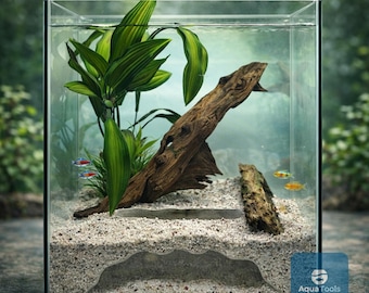 Unterirdische Pracht: Weitläufige Eingang Aquarium Wellenhöhle - Perfekt für Fische und Garnelen | Mehrere Größen & Farben