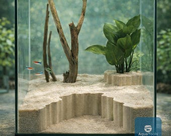Half-Circle Cliff for Aquascaping | Aquarium Decoration | Versatile Design for Water Landscapes