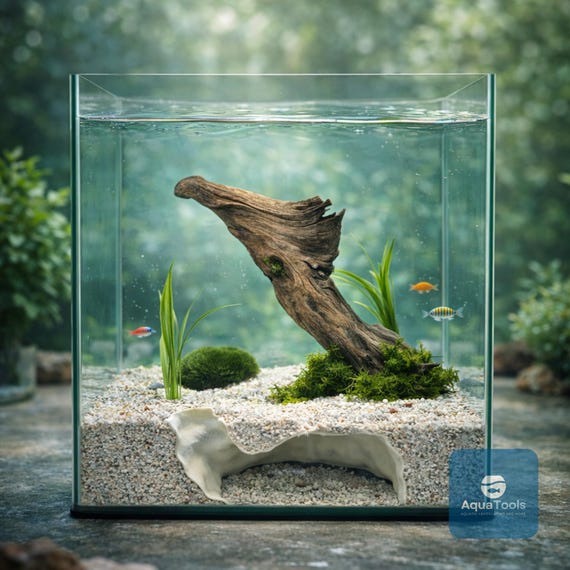 Tidal Cave Nature Inspired Terrarium Aquarium for Shrimps, Fish 