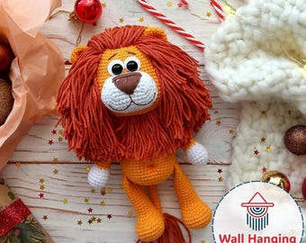 Patrón de crochet de león: Tutorial en PDF de peluche amigurumi