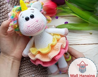 Unicorn Crochet Pattern: Amigurumi Plush Toy PDF Tutorial