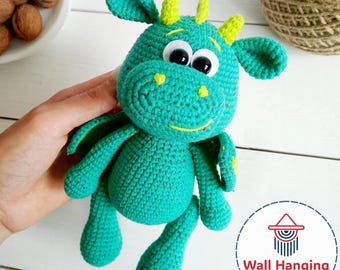 Dragon Crochet Pattern: Amigurumi Plush Toy PDF Tutorial