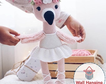 Flamingo Crochet Pattern PDF: Amigurumi Bird Plush, Tropical Animal Toy, Digital Download