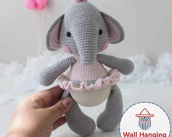 Haakpatroon olifant pdf: amigurumi safaridieren pluche, schattig junglespeelgoed, digitale download