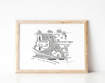 HUMBER BRIDGE PARKRUN | Hull | Parkrun Map | Map Artwork | Hand Drawn Map | Art | Minimalist Art | Wall Art | Office Art