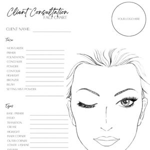 Makeup Artist Templates, Makeup Artist Practice Sheets, Freelance