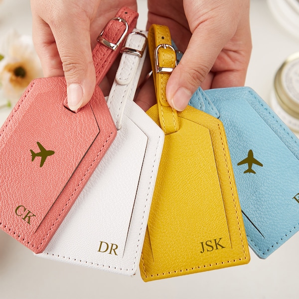 Leather Luggage Tag Etsy