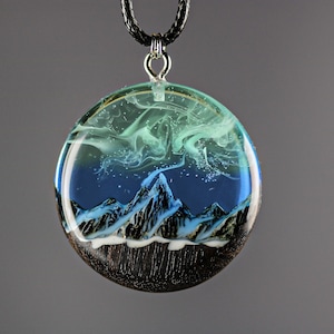 Harz schmuck Aurora borealis schmuck harz kette schmuck schmuck schmuck geschenk für sie