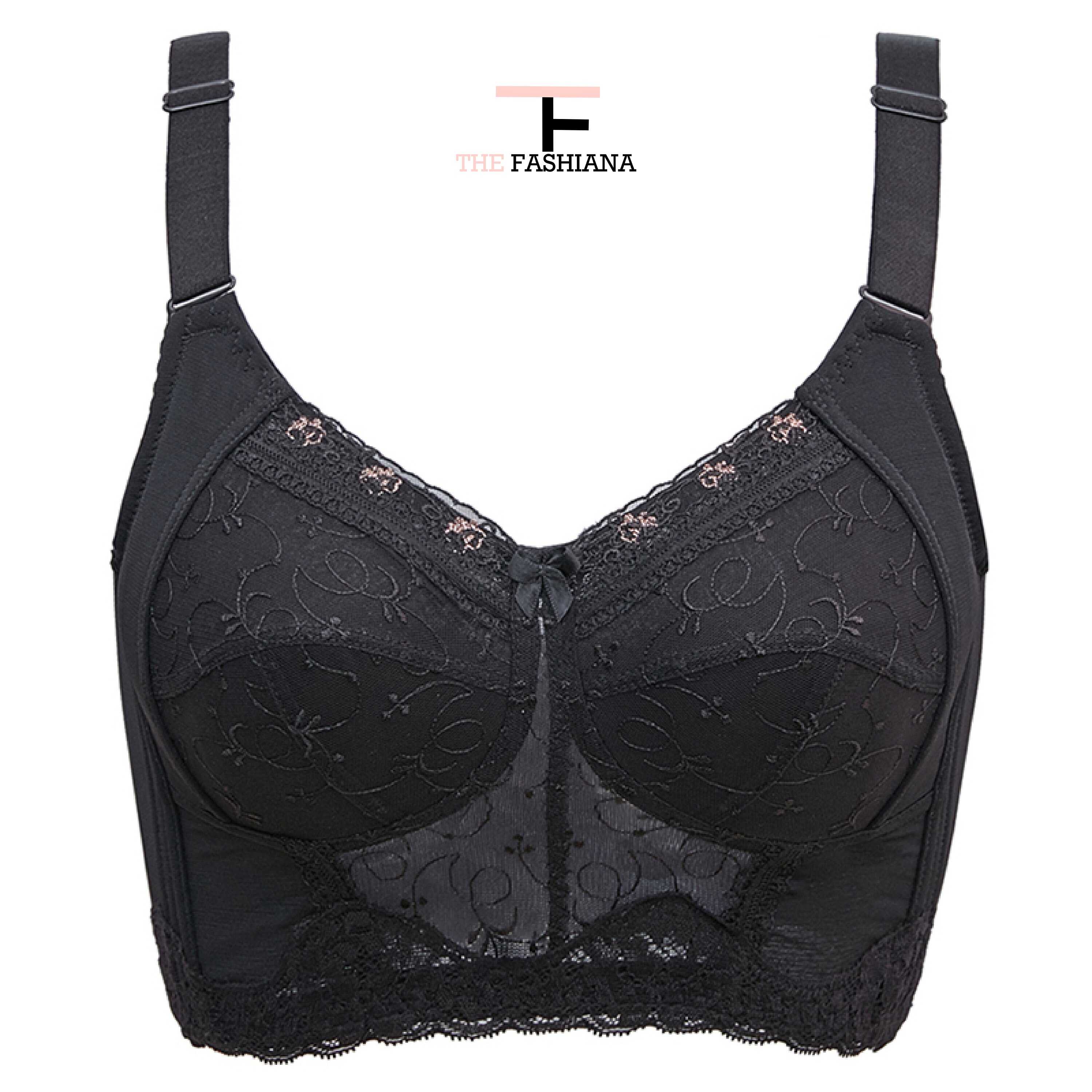 Women Plus Size Deep Cup Full Back Coverage Lingerie Luxury Push up Bras Hide Back Fat Underwear