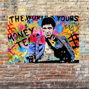 Scarface Street Art Print - Graffitistijl