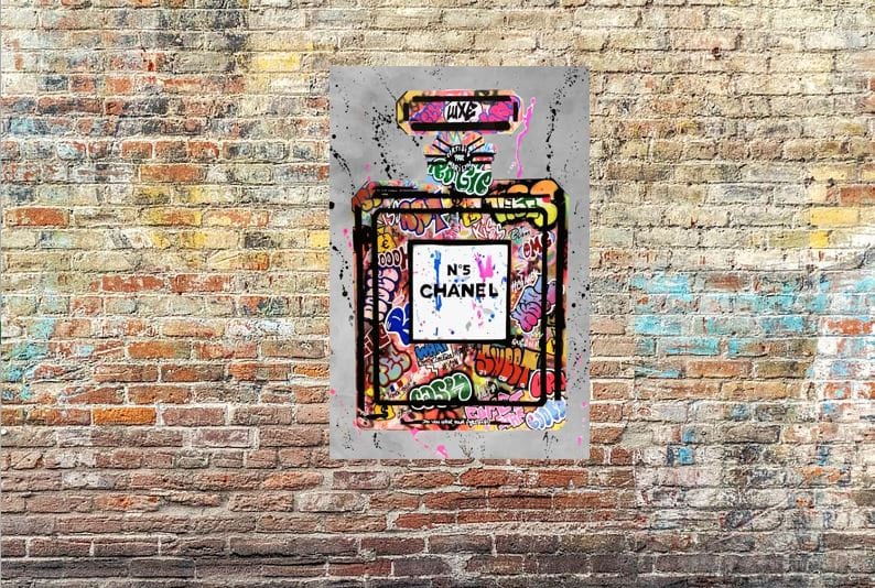 Chanel LA Graffiti Street Fashion Glam Pop Art Wall Art