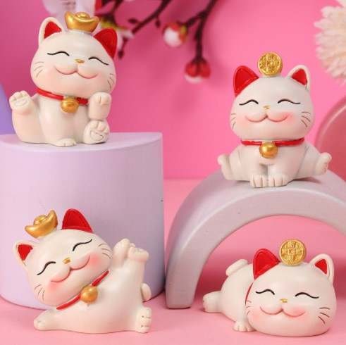 Figurines Maneki Neko  Symboles de prospérité des chats japonais