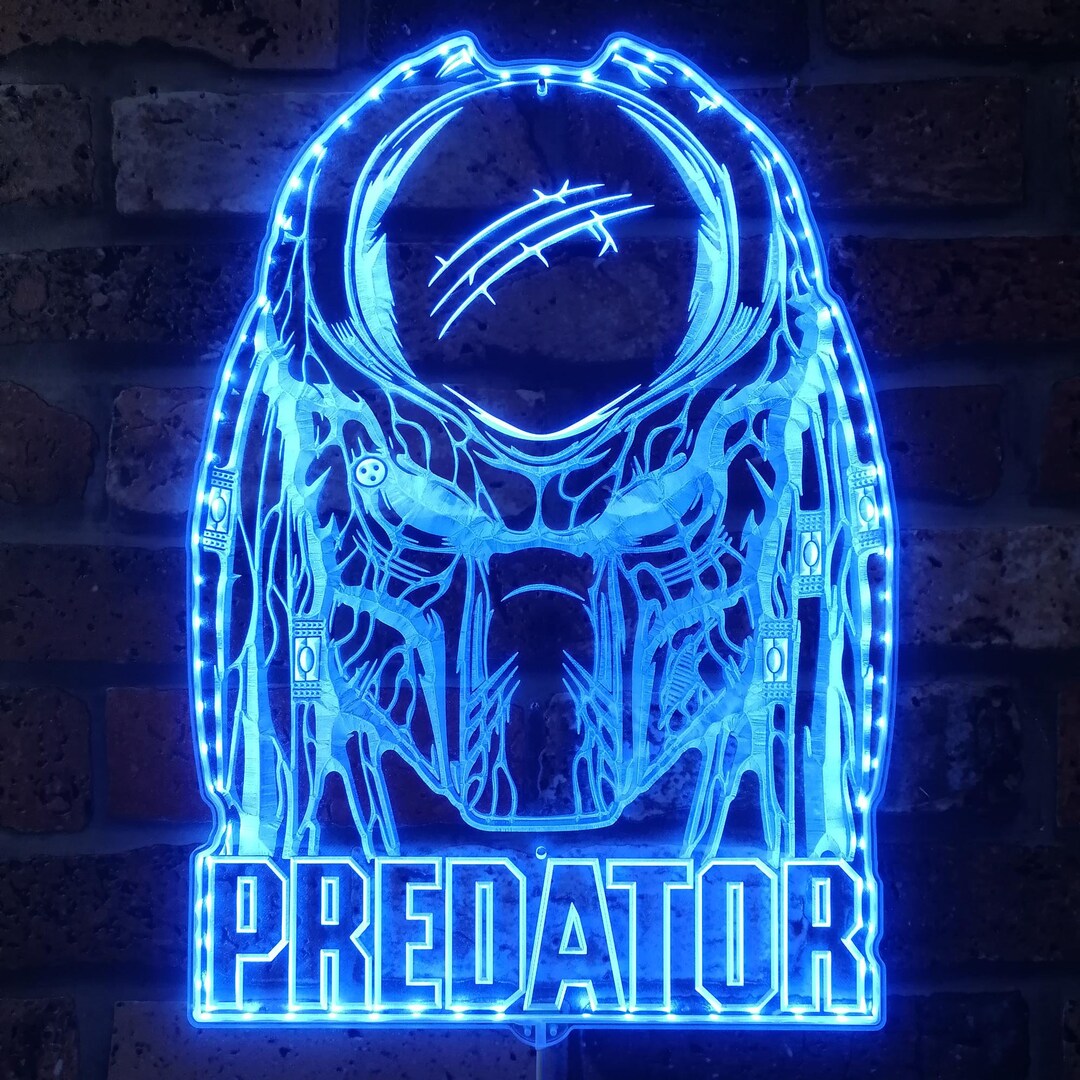 Señal de luz 3D Predator, señal LED de película de ciencia ficción ...