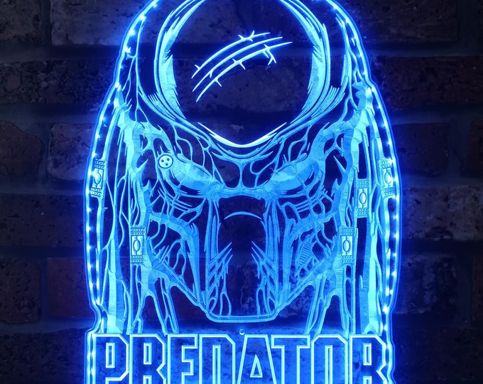 Predator 3D Light Sign, Sci-fi Film LED Sign, Multi Colors Mode Changing, Movie Fandom Gift, Christmas Gift, Gift for Him