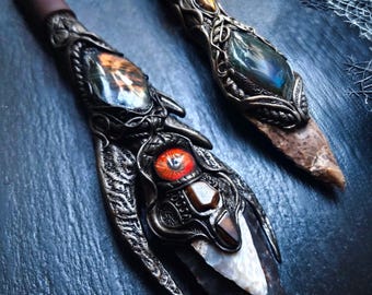 Ritual Knife - Handcrafted Dagger with Labradorite
