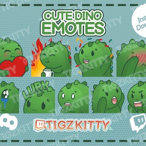 Cute Dino Emotes | Twitch - Discord