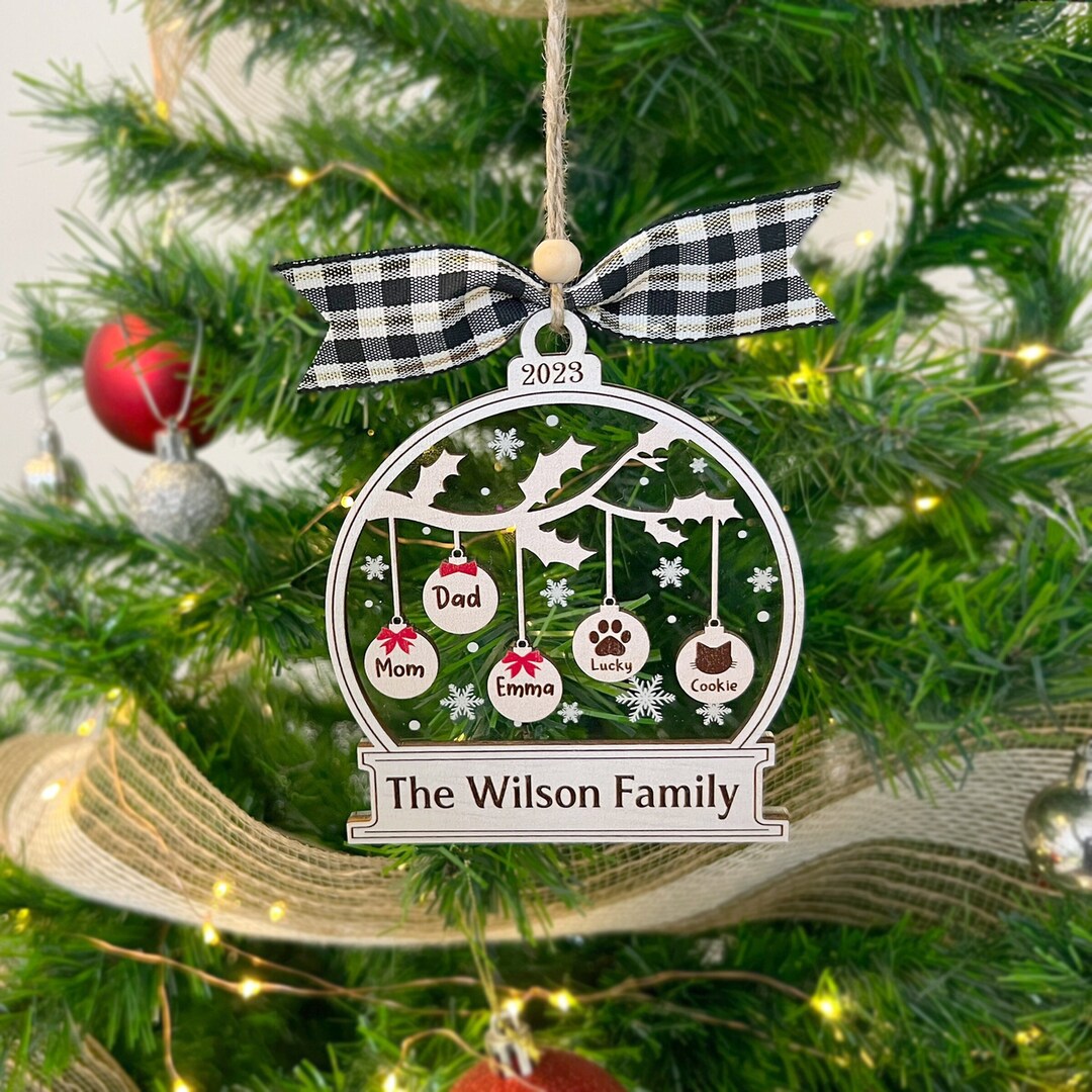 Personalized Family Christmas Ornament Family Tree Custom Etsy Australia