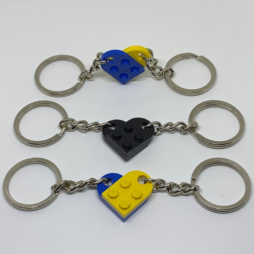 Heart Keychain Set | Brick Keyring | High Quality İron | Valentine ...