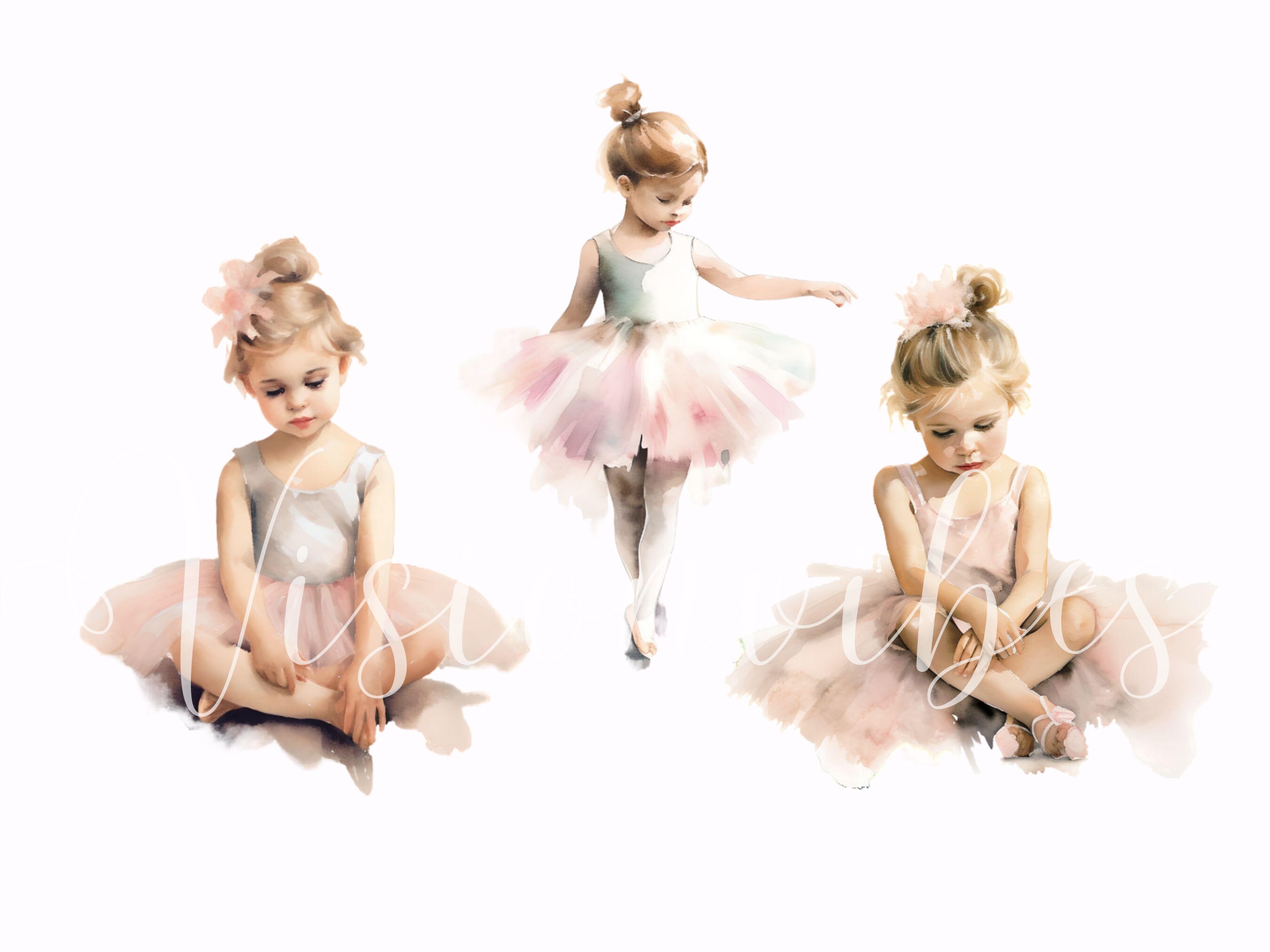 Ballerina Clipart Bundle Watercolor Ballerina Digital Image - Etsy