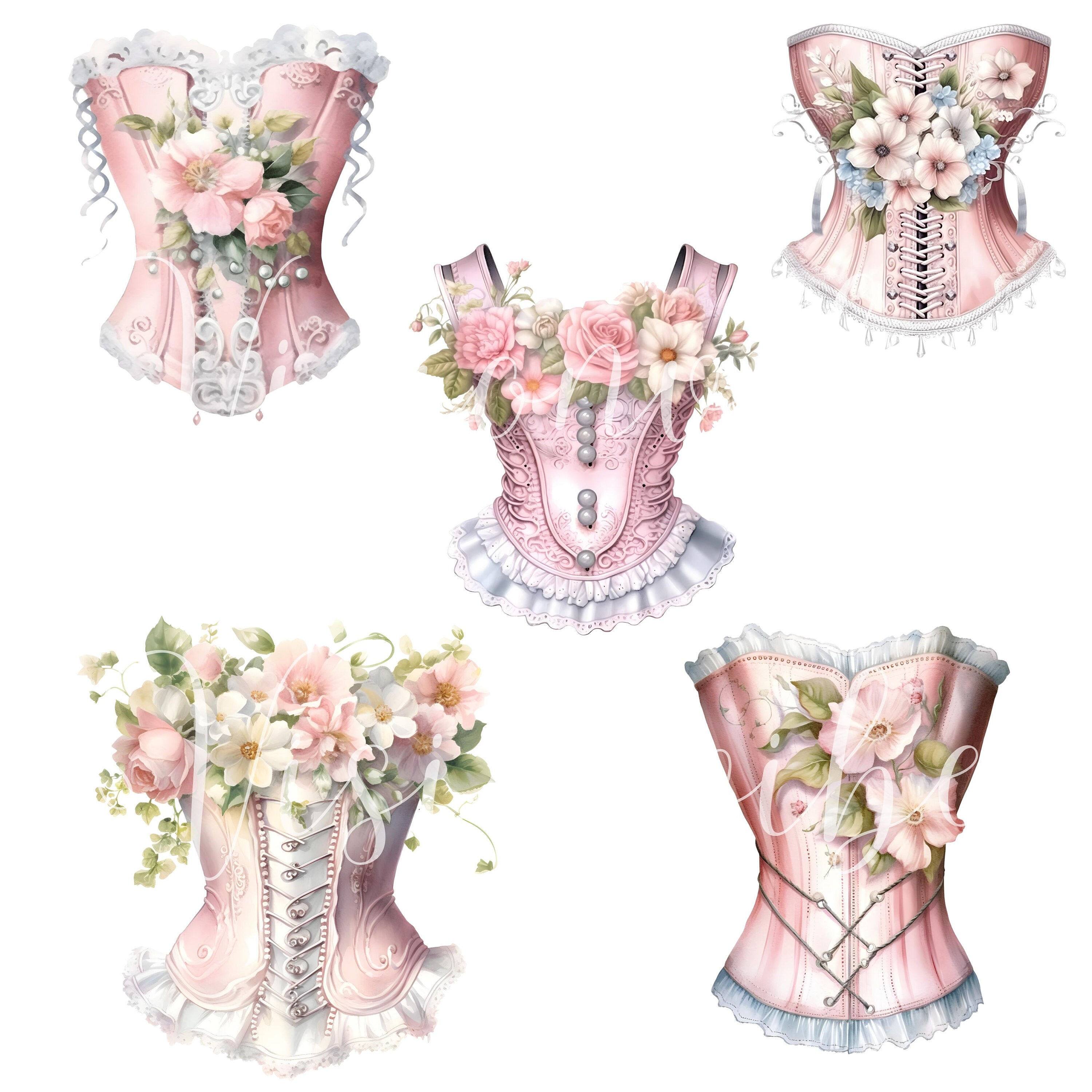 Watercolor Godess Sheer Pastel Corset Dress