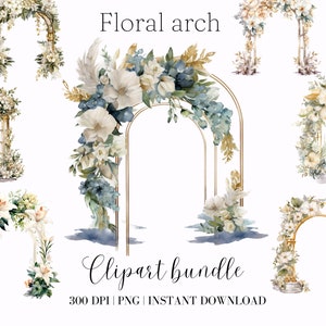 Bloemen boog clipart aquarel bruiloft boog clipart bruiloft clipart commerciële gratis bruiloft clipart mooie bruiloft digitale download