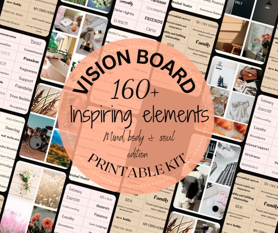 2023 Vision Board Kit Female Vision Board Kit Printable Vision Board Kit 