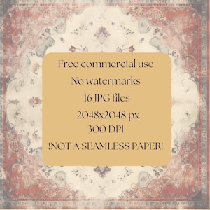 Printable Persian Rug Digital Paper, Carpet Digital Paper, Ornament ...