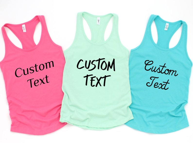 Custom Tank Top, Customize Your Own Tank With Text, Custom Made Tanktop