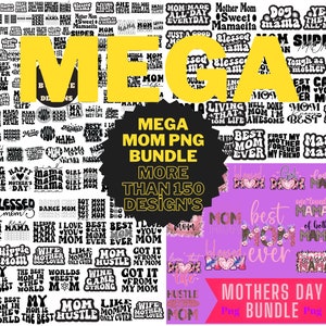 MOTHER&#39;S DAY MEGA Bundle, Mom Png Bundle, 140 Designs, Heather Roberts Art Bundle, Mother&#39;s Day Designs, Cut Files Cricut, Silhouette