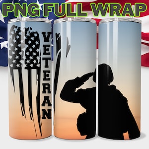 US Military Veteran Tumbler Wrap 20oz Digital Sublimation Design Download PNG, Patriotic Veterans US Flag Wrap png, perfect for Gifts