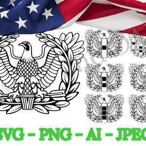 US Army Warrant Officer Rising Eagle Logo SVG, PNG, ai and jpeg, Special Forces, Airborne Ranger, Army Warrant Officer, Military logo