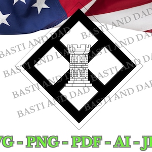 US Army 926th engineer brigade patch svg, Combat Engineer 12B SVG, png, ai and jpg, Army Corps of Engineers