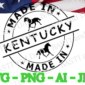 Made in Kentucky Svg, Kentucky Svg, United States Png, US State Svg, Kentucky Stamp png, Made in Jpg, Silhouette Vector, Cut File Design