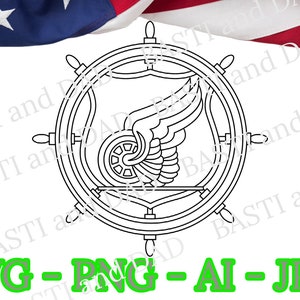 US Army Transportation Corps Branch Insignia svg, Army Transport, US Army One and Done SVG, 88A png, ai and jpg