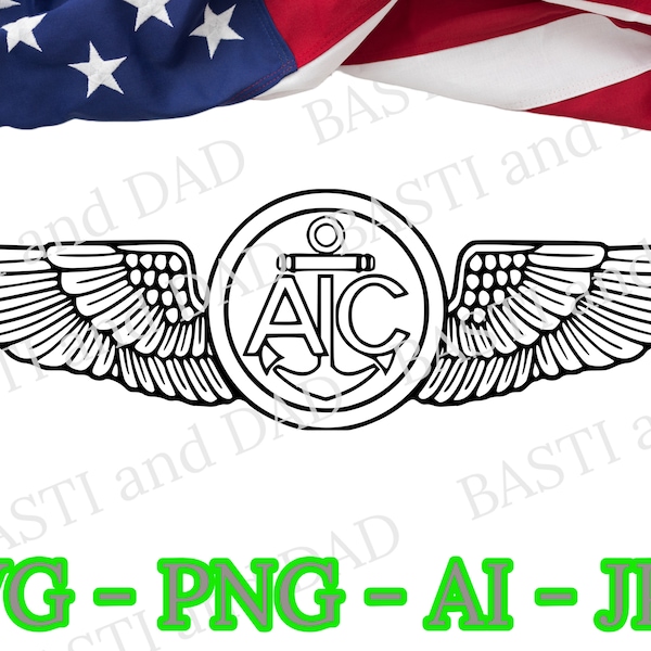 US Navy Aircrew Wings Badge SVG, PNG, ai and jpeg Navy Air Crew member