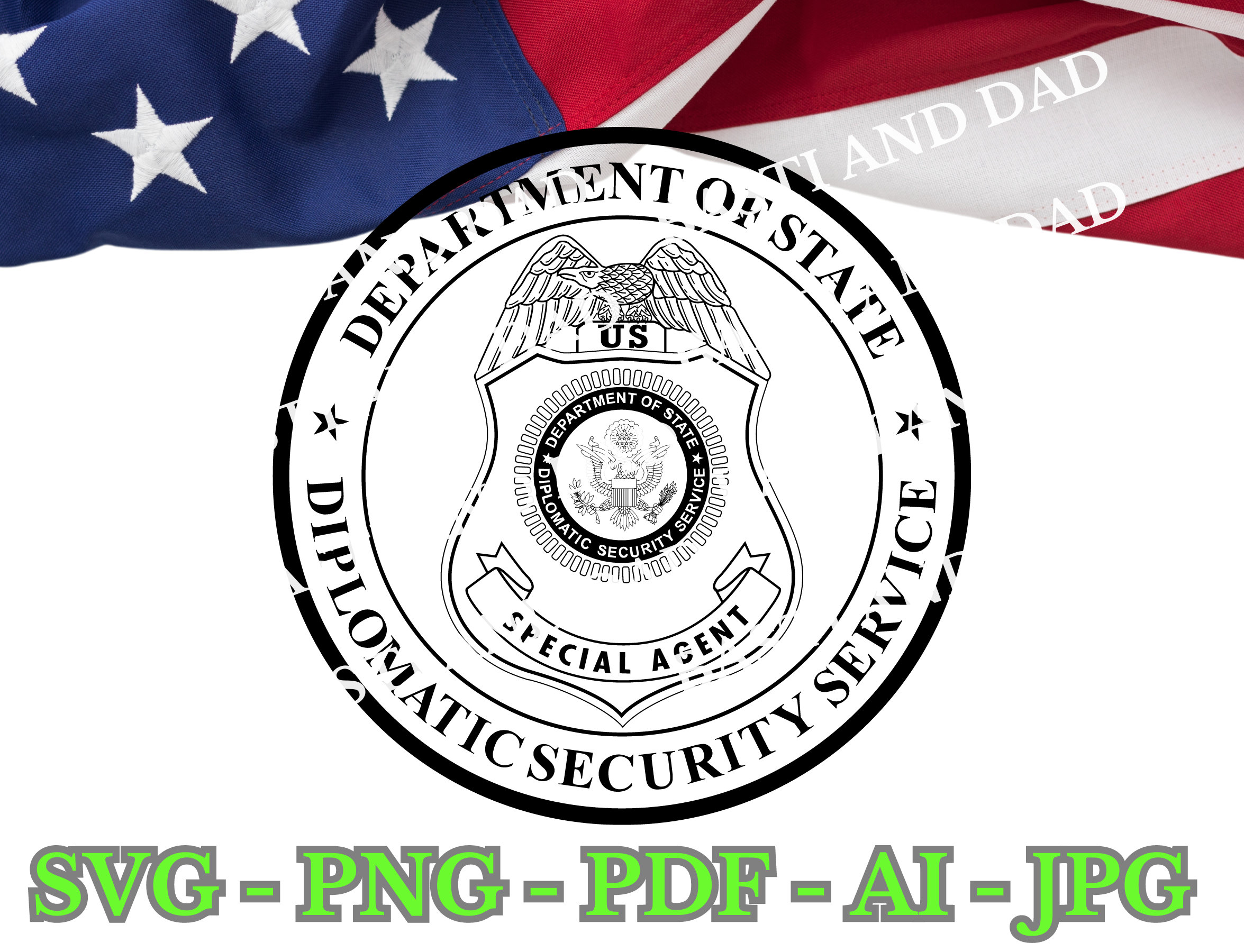 US Diplomatic Security Police ネックストラップ米軍 US Diplomatic Security Police ネックストラップ米軍 ミリタリー
